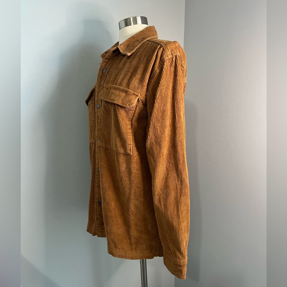 No Boundaries Men's S (34-36) Brown Corduroy Snap Button Oversized Shirt Jacket - Picture 8 of 17
